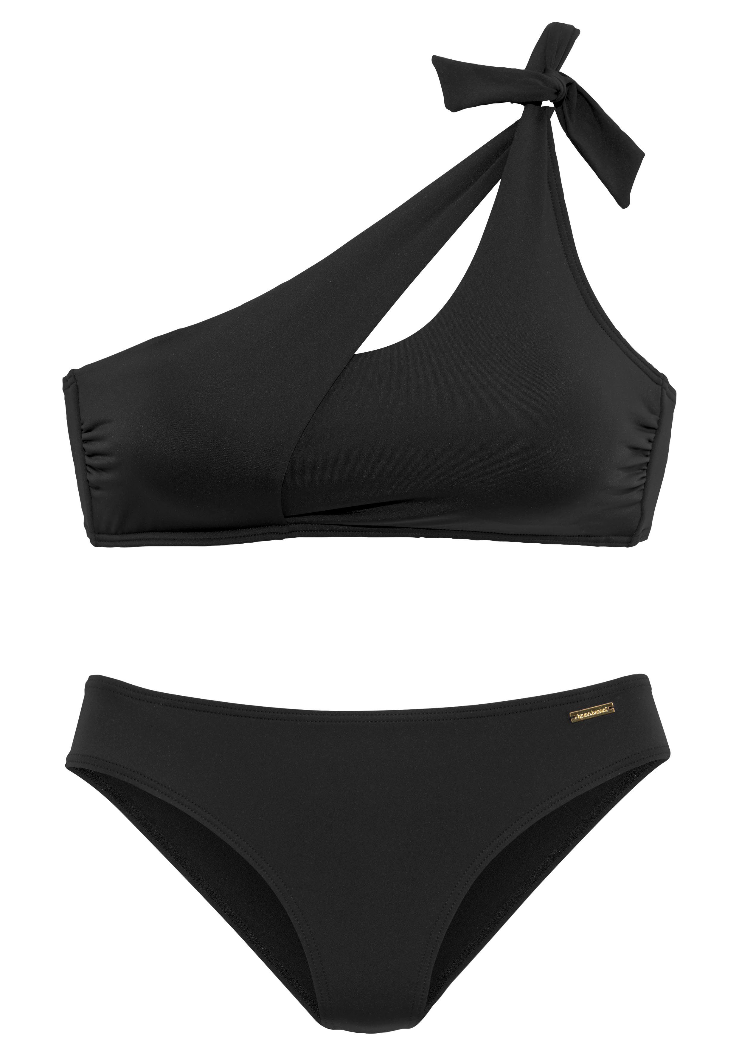 Bruno Banani Bustier-Bikini mit asymmetrischem schwarz Schnitt