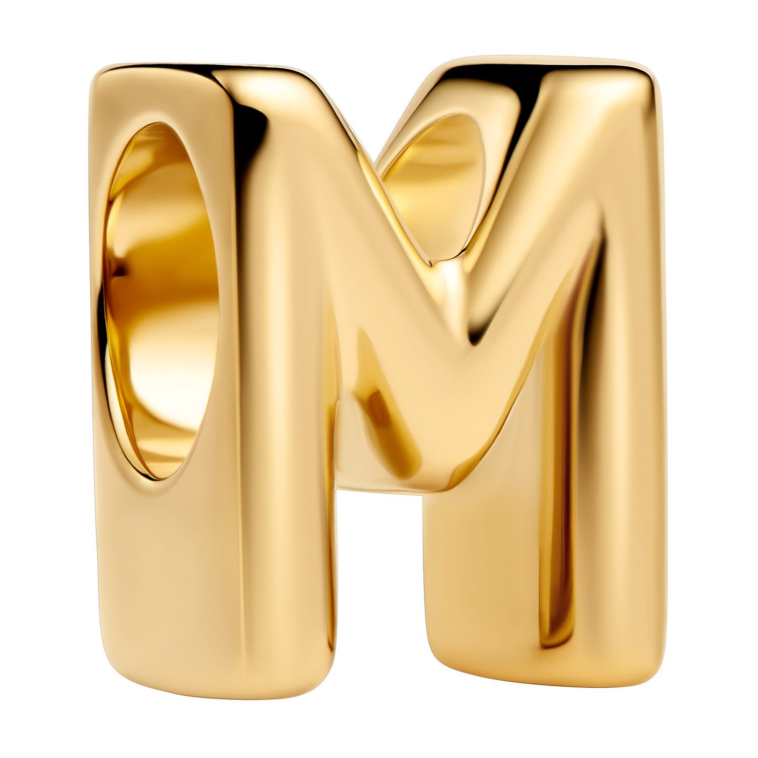 Pandora Buchstabenanhänger Mini-Charm Buchstabe M Goldfarben