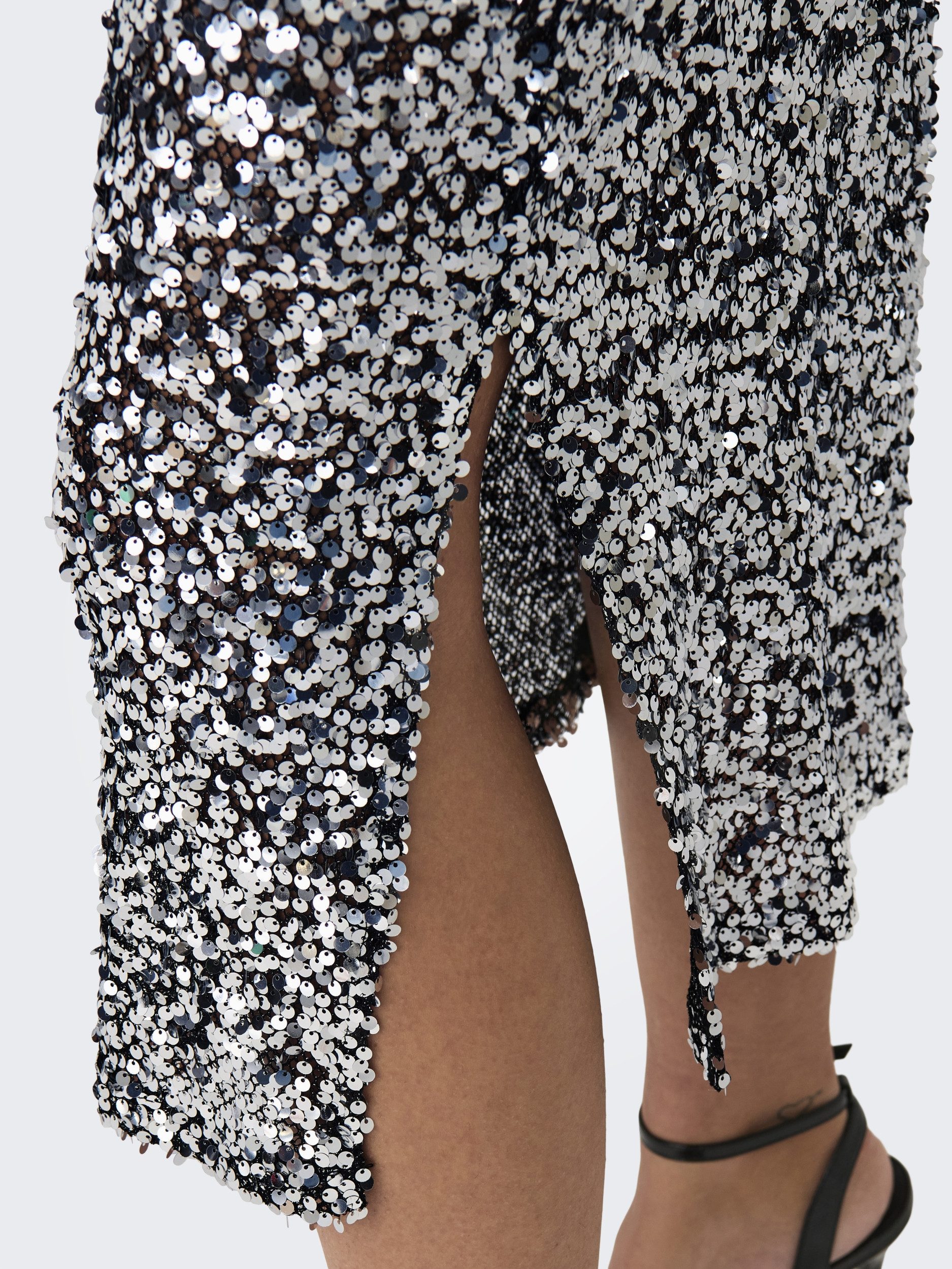 JDY Midirock JDYDIANA SEQUINS SLIT SKIRT JRS EXP