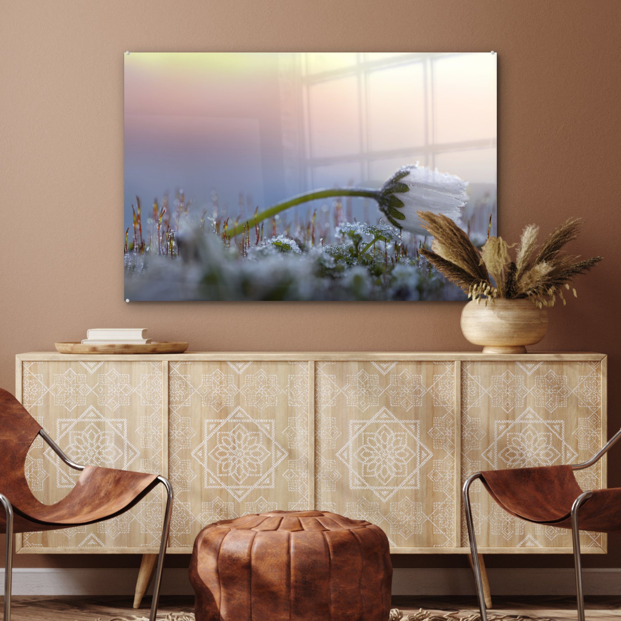 Kälte, - (1 & Blume Acrylglasbild Herbst Wohnzimmer Schlafzimmer St), Acrylglasbilder MuchoWow -