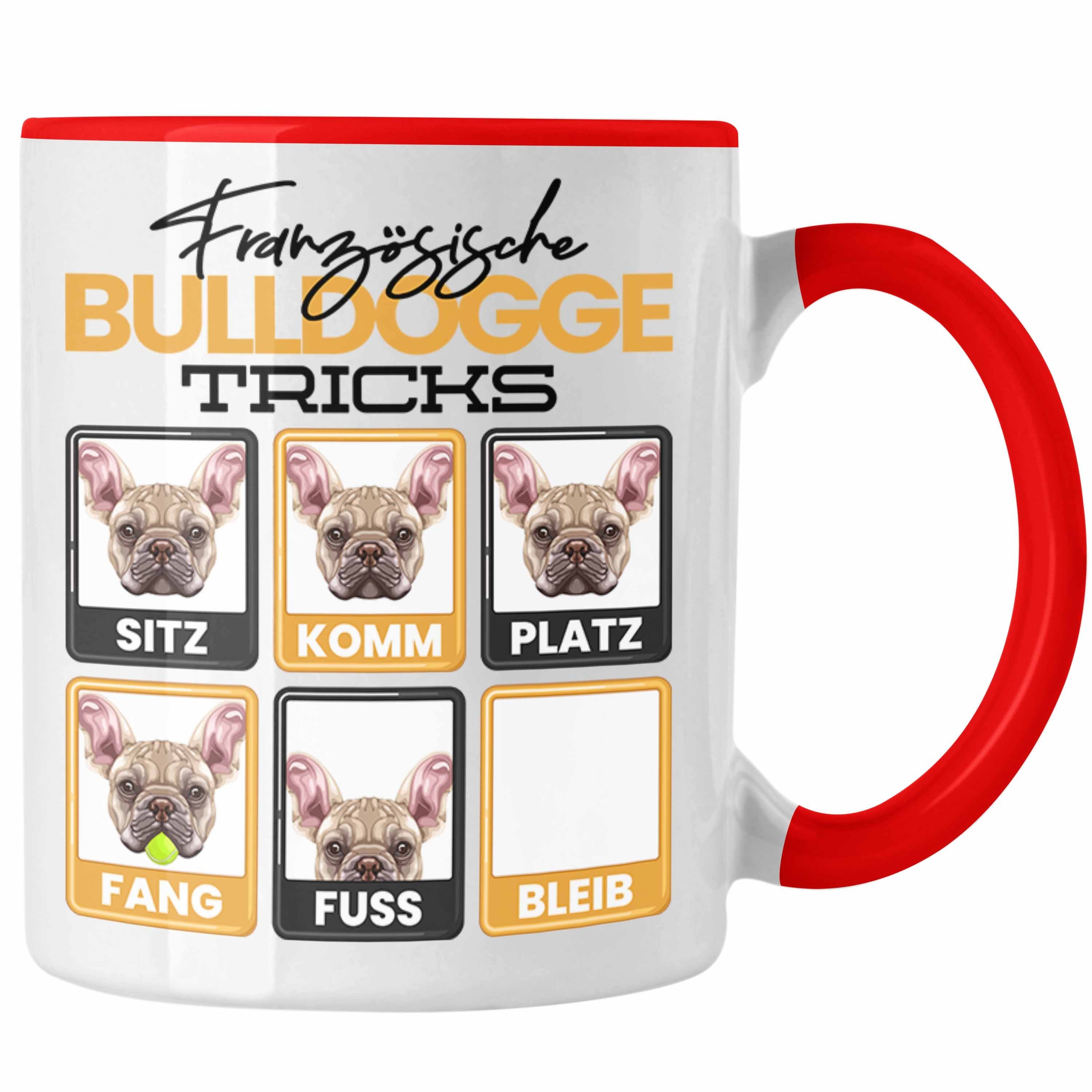 Trendation Tasse Französische Bulldogge Besitzer Tasse Geschenk Lustiger Spruch Geschen Rot