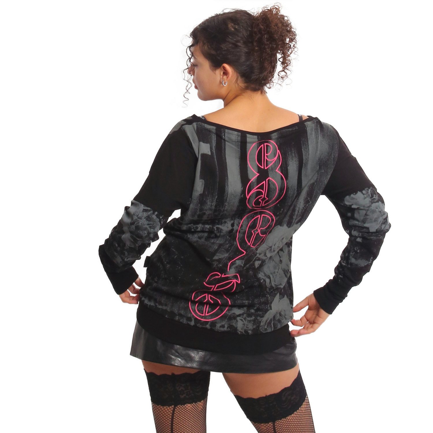 YAKUZA Langarmshirt Darkness Allover im Boyfriend Look günstig online kaufen