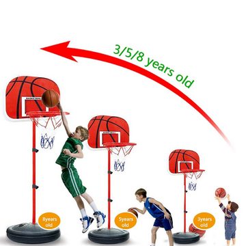 DOPWii Basketballständer Basketball-Ständer, Basketball-Randständer-Set, mit 2 Basketbällen, höhenverstellbar