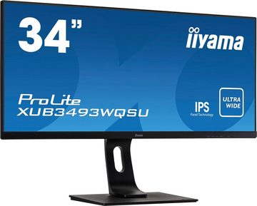 Iiyama XUB3493WQSU-B1 Gaming-Monitor (86,7 cm/34 ", 3440 x 1440 px, UWQHD, 4 ms Reaktionszeit, 75 Hz, IPS)