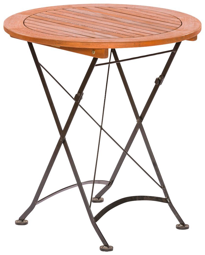 Gartentisch »Schloßgarten«, Eukalyptus, klappbar, Ø 70 cm, braun Gartentisch »Schloßgarten«, Eukalyptus, klappbar, Ø 70 cm, braun
