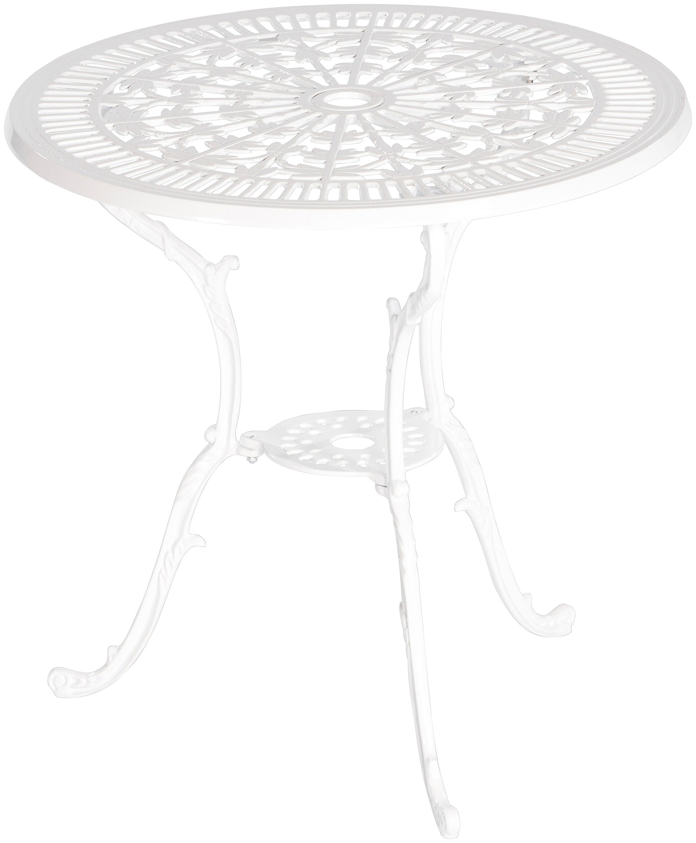 Gartentisch »Lugano«, Aluminium, Ø 70 cm, weiß Gartentisch »Lugano«, Aluminium, Ø 70 cm, weiß