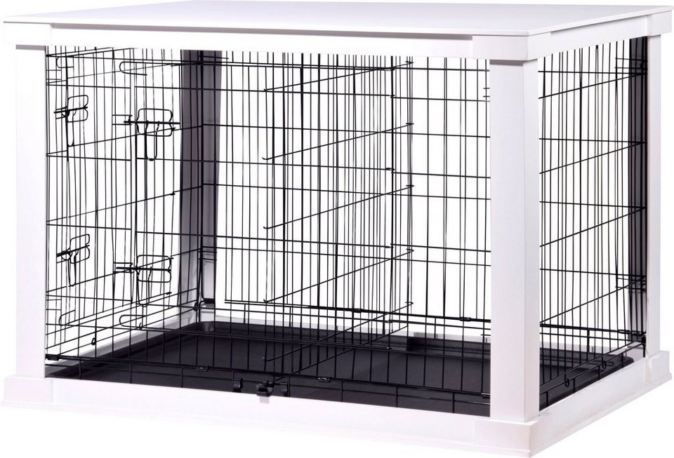 DOBAR HundeGitterbox »Gr. L«, BxLxH 73x110x76 cm, weiß online kaufen