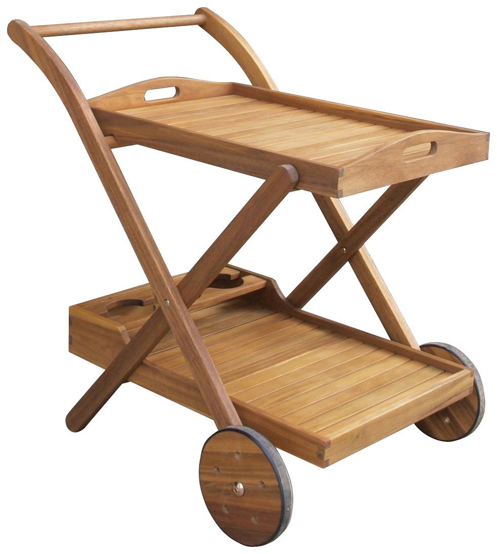 GARDEN PLEASURE Servierwagen »HENDERSON«, Eukalyptusholz, rollbar