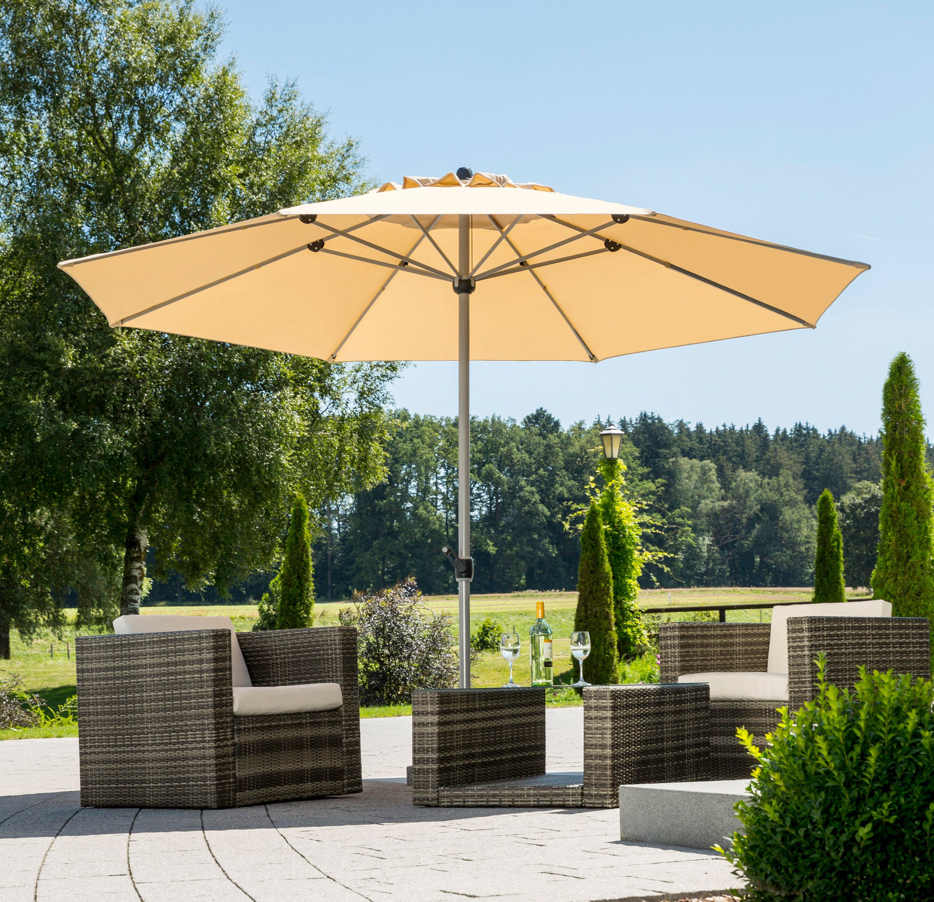 SCHNEIDER SCHIRME Sonnenschirm »Gemini«, Ø 360 cm, ohne Schirmständer