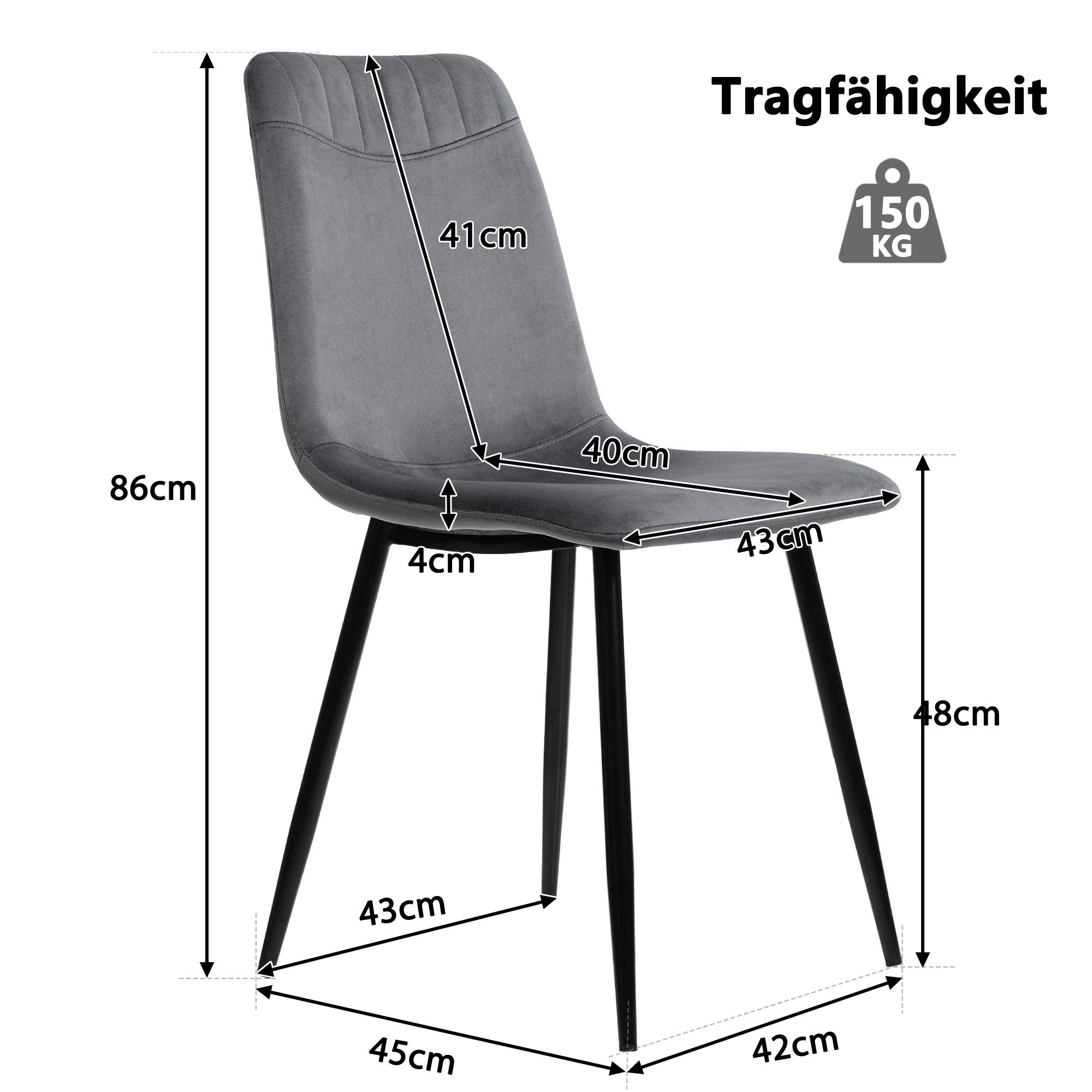 Esstisch, elegante REDOM Stühle), Klassische mit 4 und Set, Stuhlset, Esstisch Küchen Tisch 4 Marmor (Modernes Set 5-tlg., und gemusterter Essgruppe Tisch- Stühlen mit Esszimmerstuhl Esstisch Stühlen