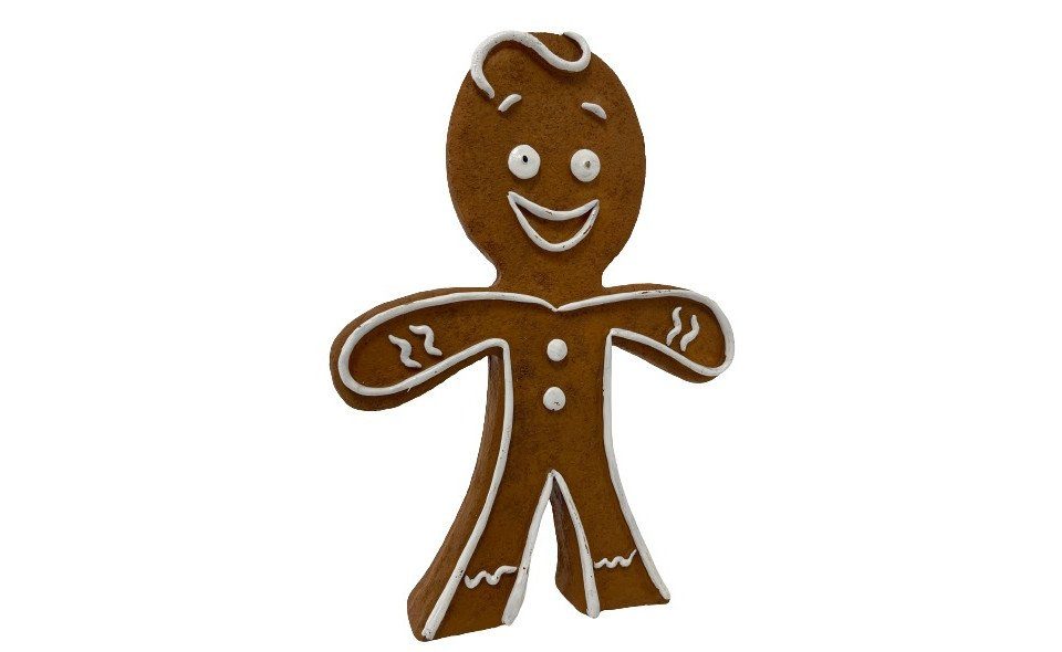 Weihnachtsfigur Dekofigur Lebkuchenmann 23 x 26 x 2 cm