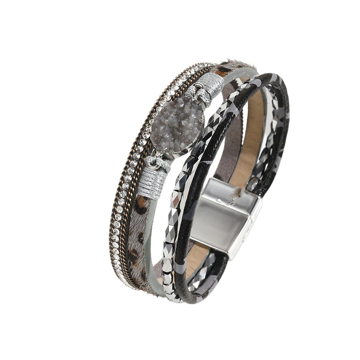 KARMA Lederarmband Damenarmband Wickelarmband Damen Magnetverschluss (Gesch günstig online kaufen