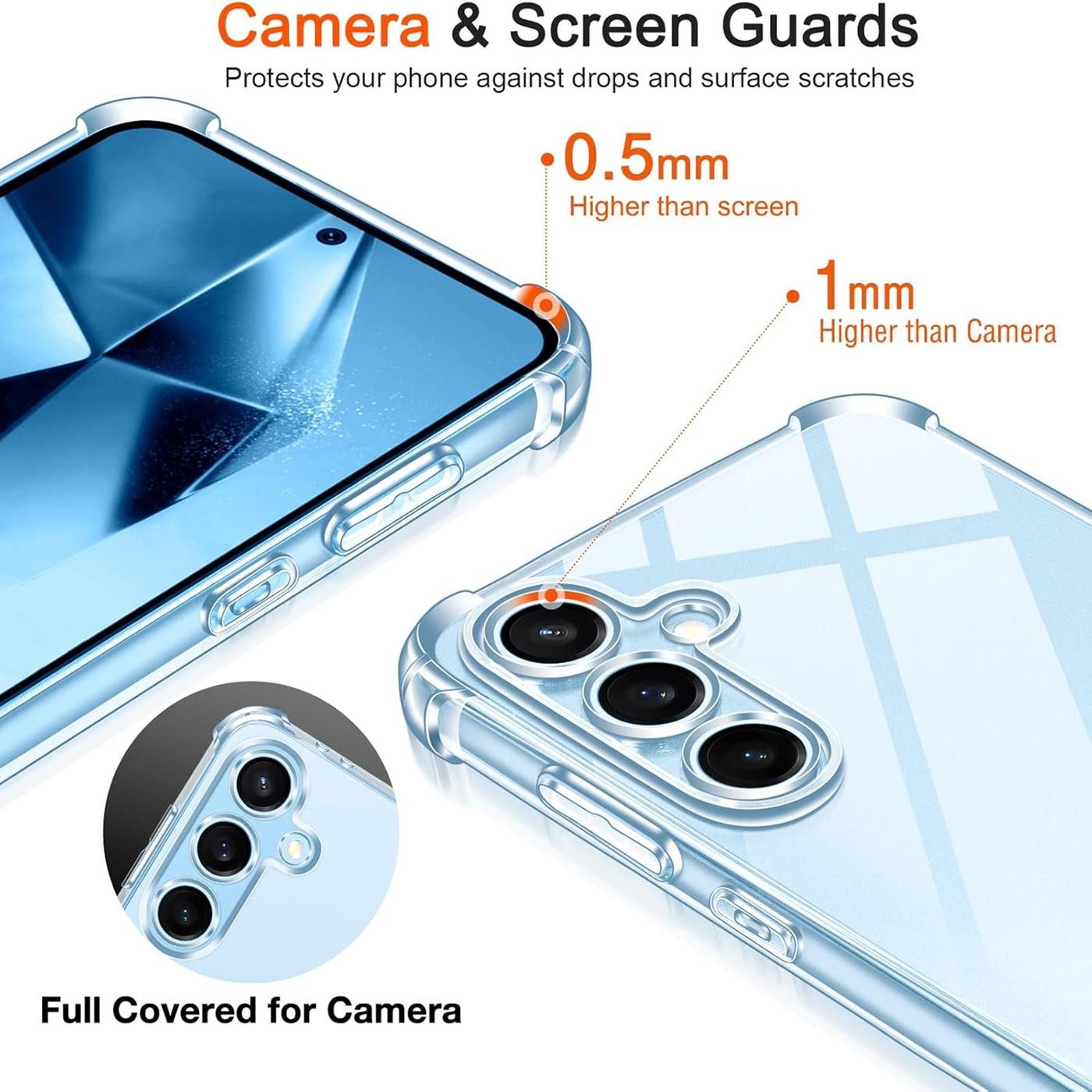 CoolGadget Handyhülle Anti Shock Rugged Case für Samsung Galaxy S24 FE 6,7 Zoll, Slim Cover mit Kantenschutz Schutzhülle für Samsung S24 FE 5G Hülle – Bild 2 von 5
