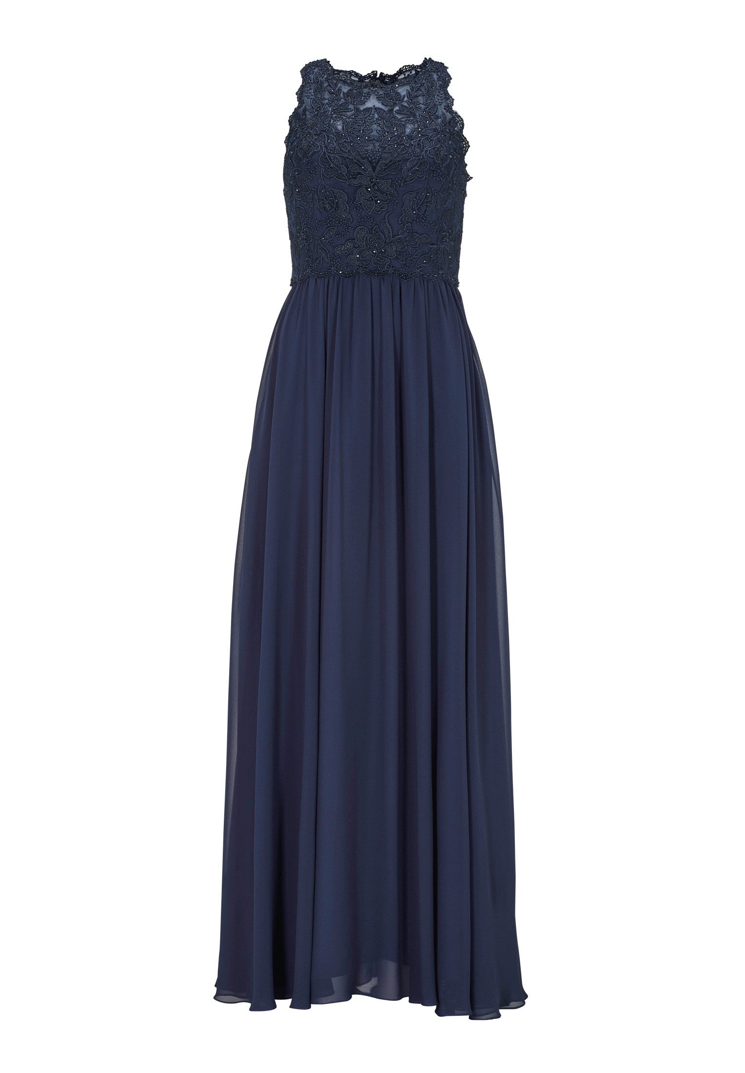 Abendkleid - High-closed-Abendkleid mit floraler Spitze