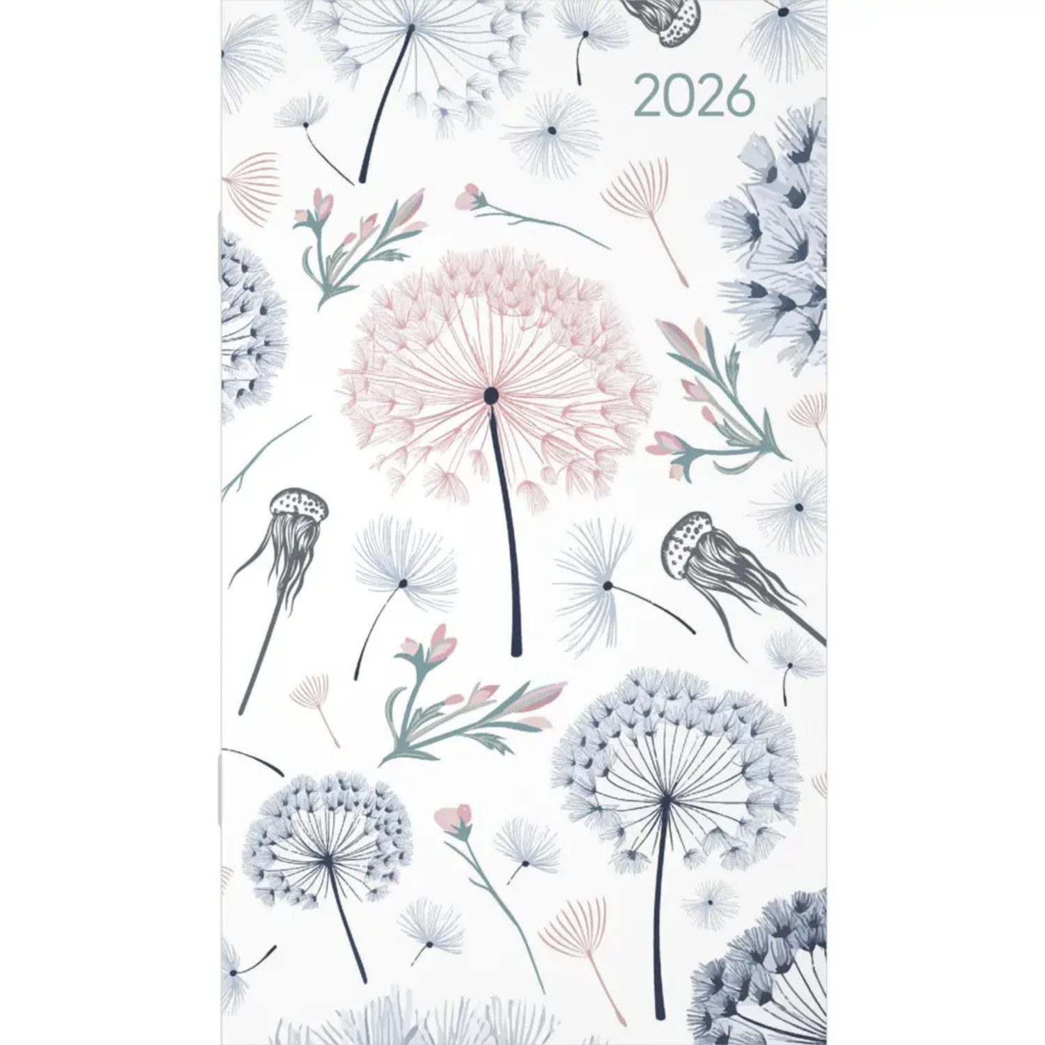 Alpha Edition Taschenkalender Alpha Edition - Miniplaner Style Pusteblumen 2026 - Taschenkalender...