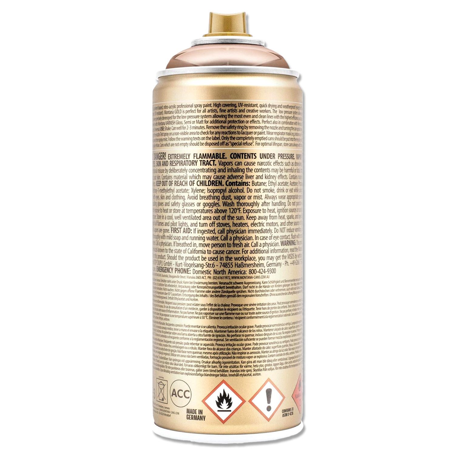 Montana Cans Sprühlack Sprühlack, Montana GOLD, Chrome Effect, 400ml, Farbauswahl