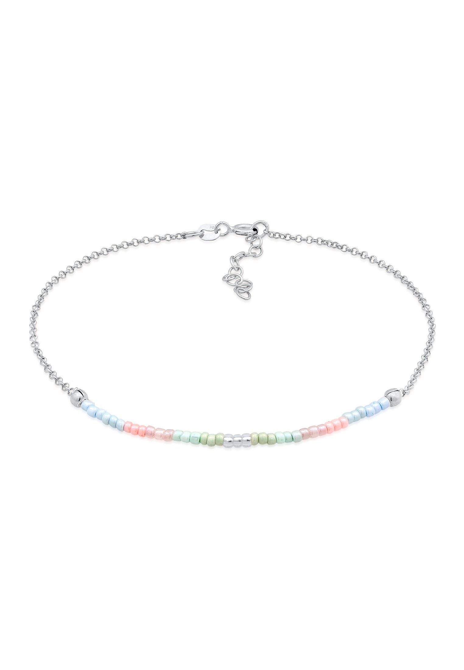 Fußkette Beads Kugeln Pastell 925 Silber