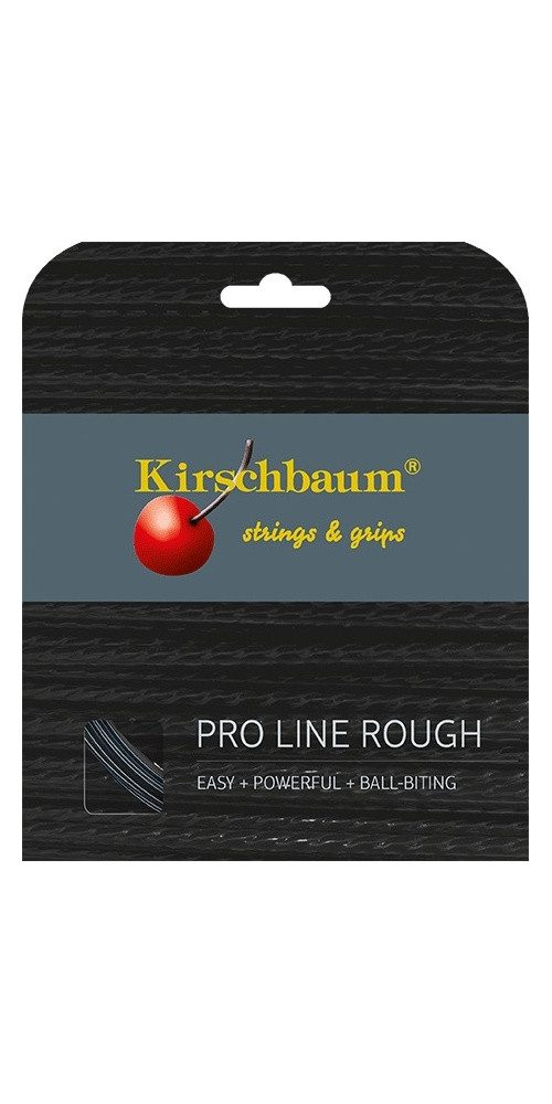 Kirschbaum Tennissaite Pro Line Rough (Haltbarkeit+Spin) schwarz 12m Set, Saitendicke: 1.20