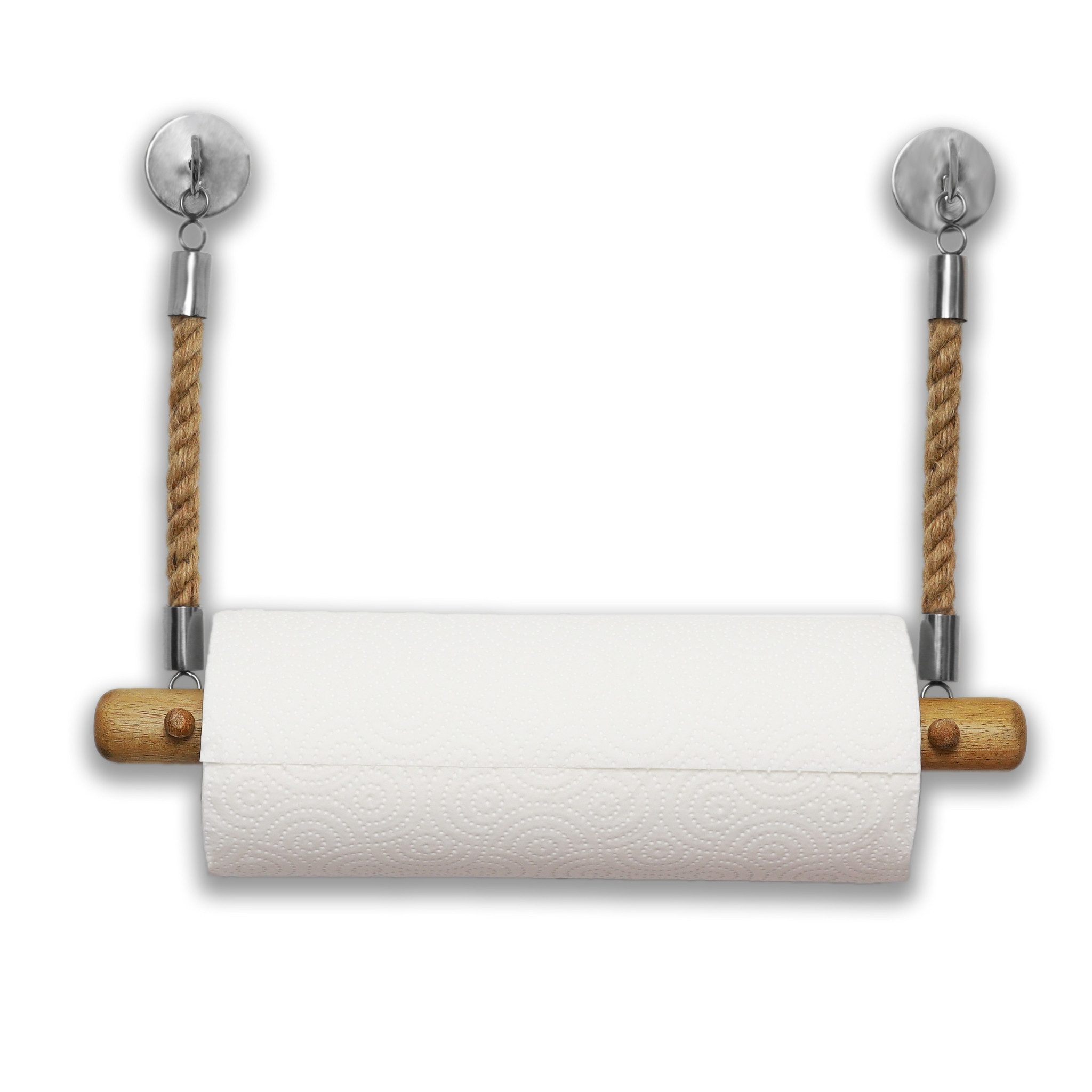 DEKAZIA Küchenrollenhalter ohne Bohren Holz Wandrollenhalter Papierrollenha günstig online kaufen