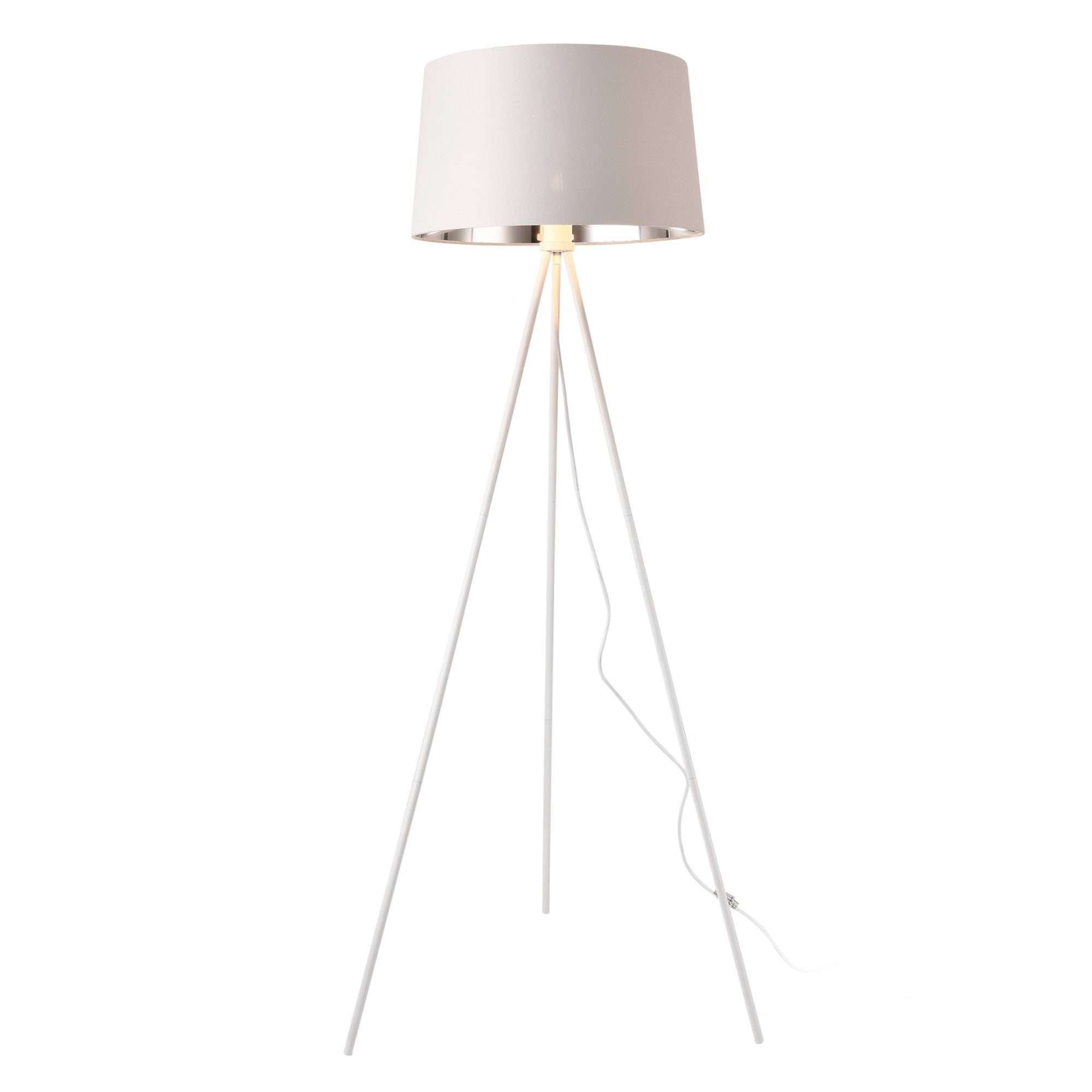 ohne Leuchtmittel, weiß »Manchester« Metall Lampe Design Stehleuchte Stehlampe, lux.pro