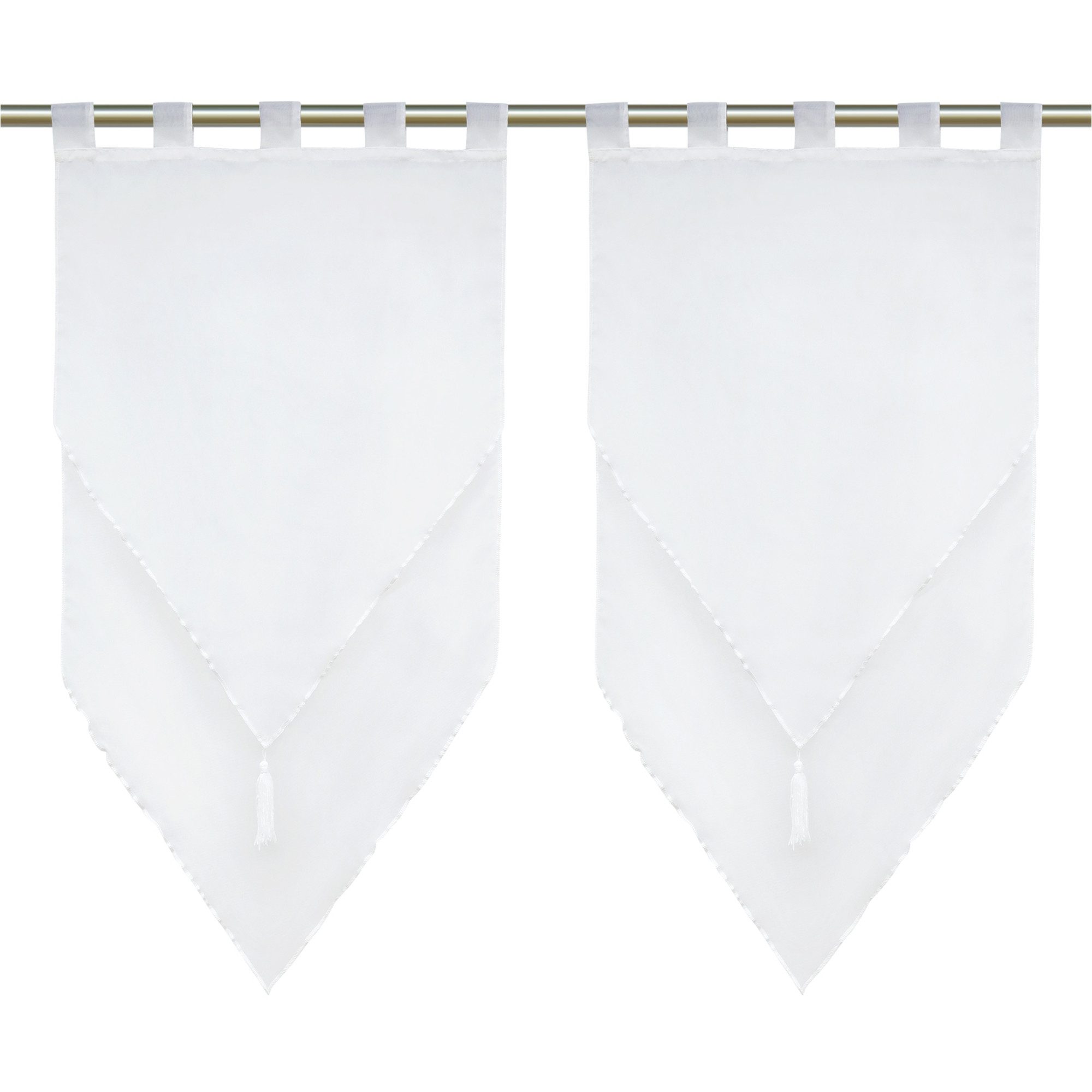 Delien Scheibengardine Lydia (2 St), Schlaufen, mit Quaste Panneaux günstig online kaufen