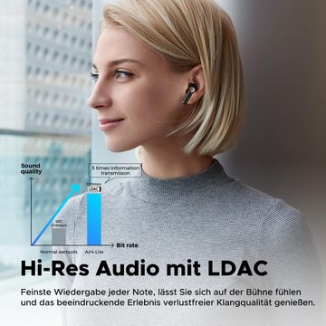 Soundpeats 6 Mikrofone für Geräuschunterdrückung bei Anrufen In-Ear-Kopfhörer (Stunden pro Ladung, mit Ladecase bis zu 30 Stunden Akkulaufzeit. Genießen Sie Ihre Lieblingsmusik den ganzen Tag lang, ohne Unterbrechungen., mit Außergewöhnliche Klangqualität und lange Akkulaufzeit, Treiber)