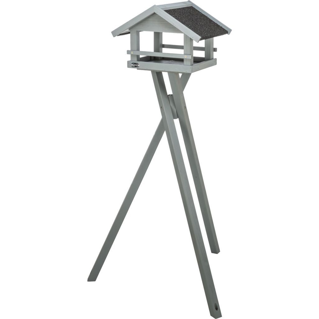 TRIXIE Vogelhaus Futterhaus - grau - 41 × 27 × 32 cm/1,27 m