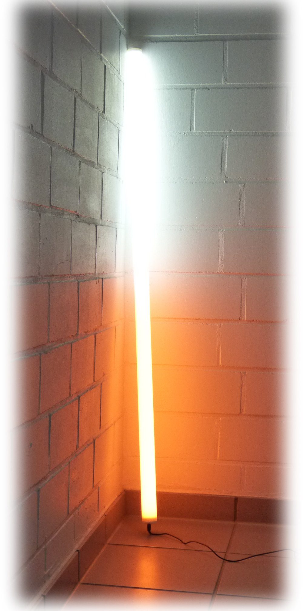 XENON LED Wandleuchte 7231 LED Bunter STAB 1,53m 12 Volt 2-farbig inkl. Netzteil Orange-Weiß, LED, Xenon / Orange-Weiß