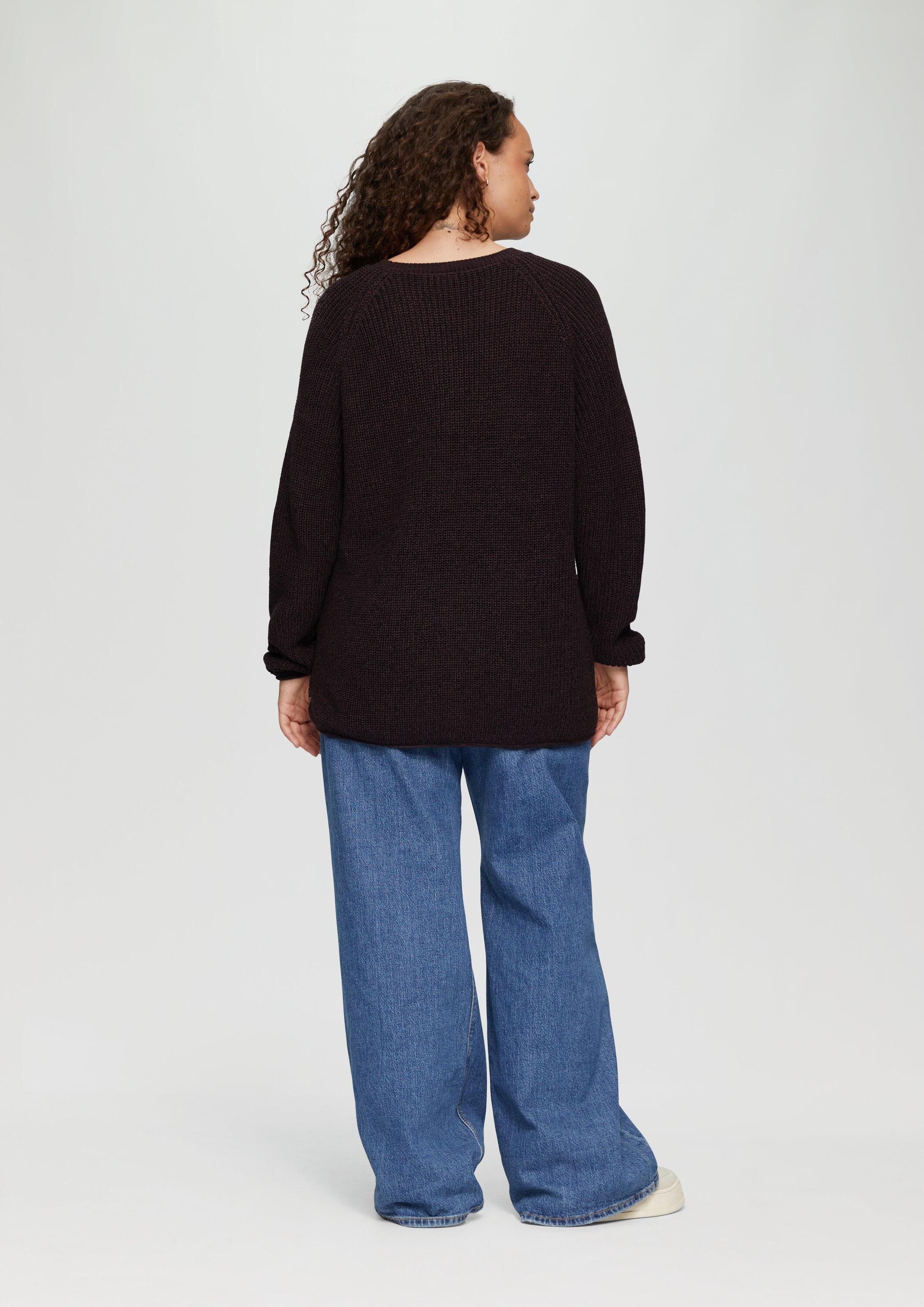 QS Longpullover Strickpullover Strickpullover mit Raglanärmeln