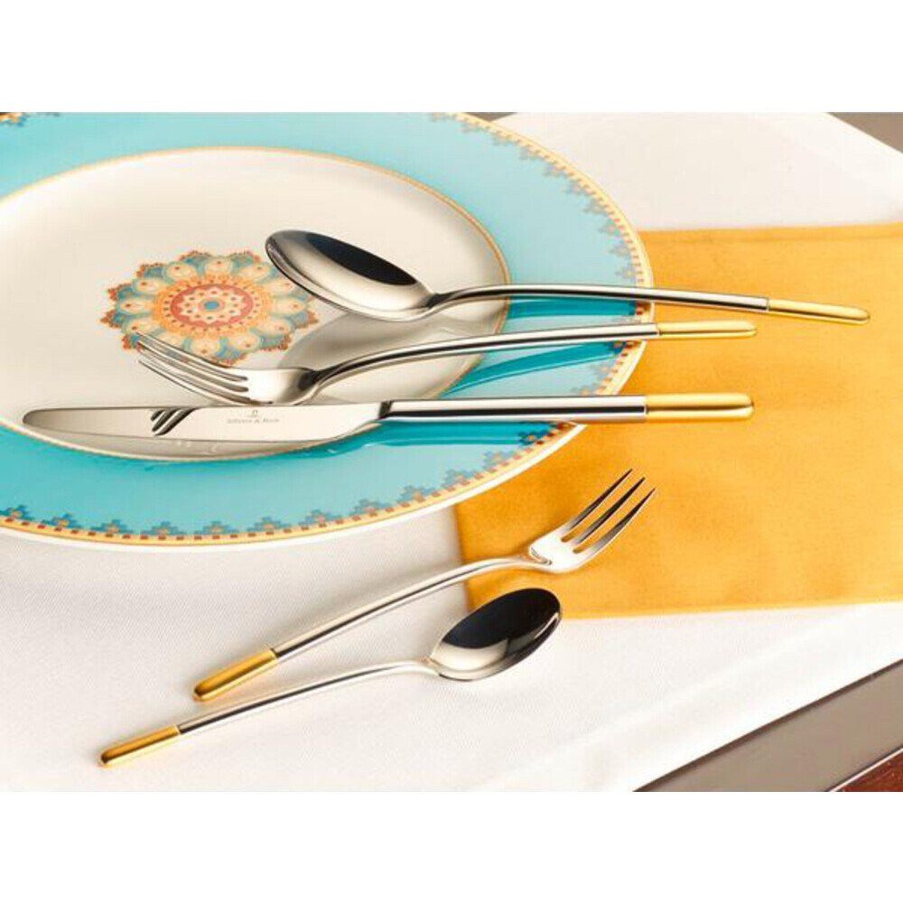 Villeroy & Boch Besteck-Set Tafelbesteck-Set 30-tlg. Ella Edelstahl teilvergoldet, Edelstahl, Kaffeeservice, Geschirrset, für 6 Personen, Edelstahl, gold