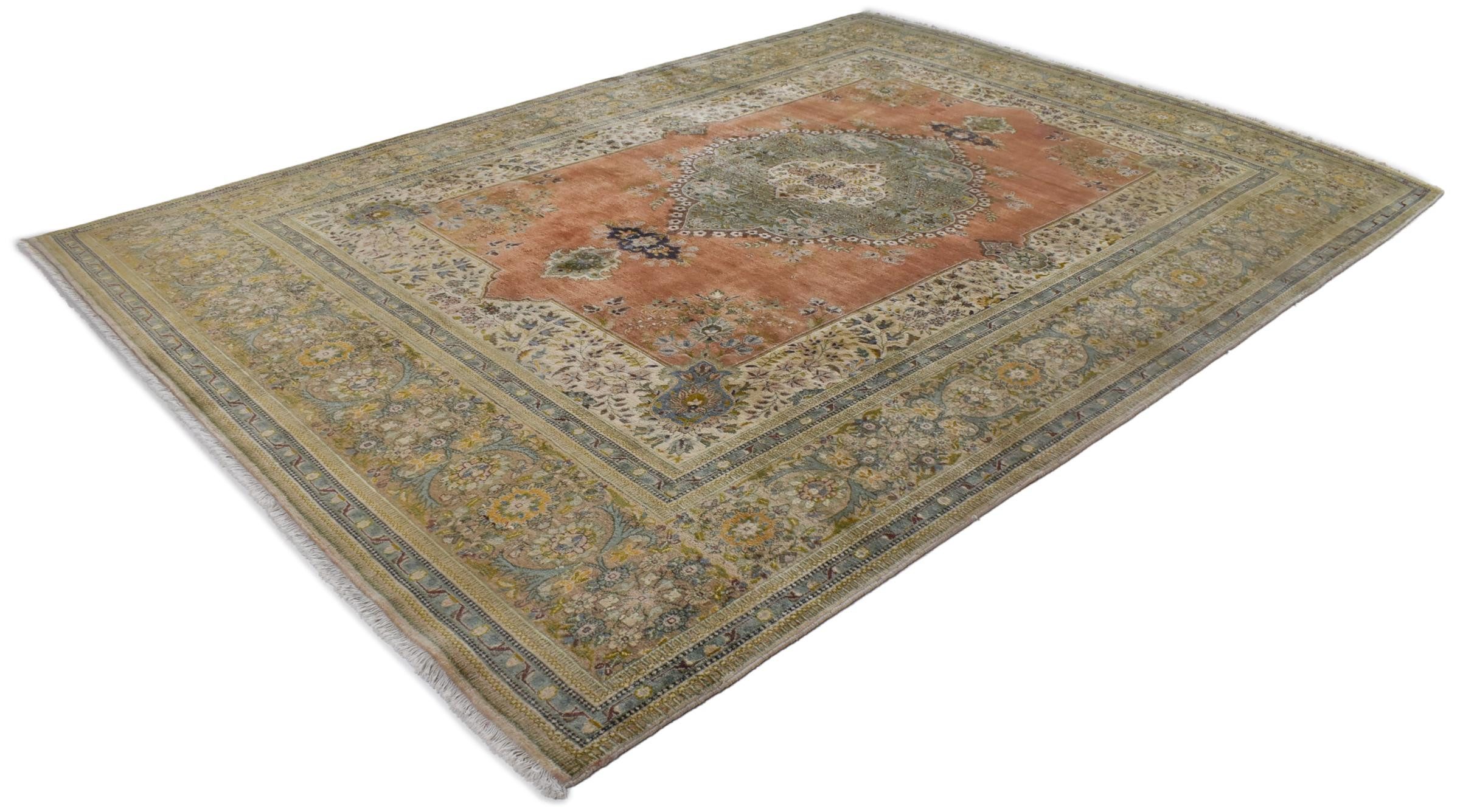Nain Trading Orientteppich Täbriz Tabatabai 297x411 Handgeknüpfter Orientteppich, rechteckig, Höhe: 12 mm