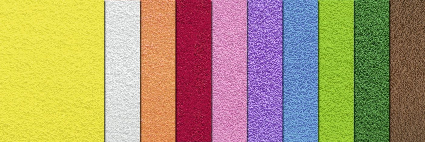 Thumbnail - Ursus - Ludwig Bähr Bastelfilz Moosgummi 2mm 20x30cm VE=10 Blatt 10 Farben sortiert Plüsch.