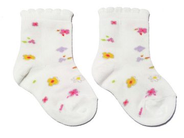 WERI SPEZIALS Strumpfhersteller GmbH Socken Kinder Socken 4-er Pack für Mädchen >>Blümchen<< aus Baumwolle (Set) 4er-Pack