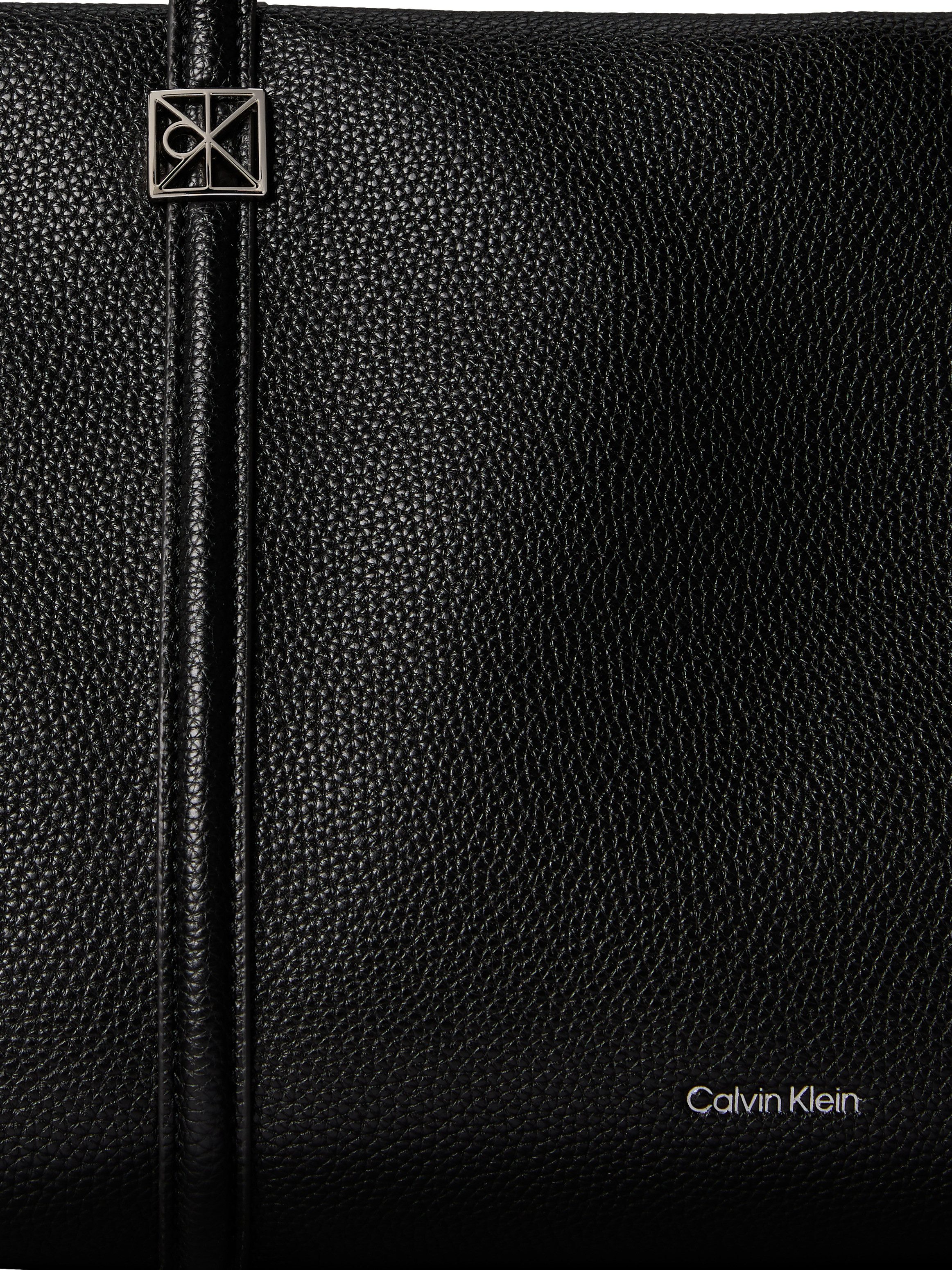 Calvin Klein Tragetasche EMBLEM HW PEBBLE TOTE, Handtasche, Henkeltasche, Schultertasche mit Logoschriftzug – Bild 5 von 5