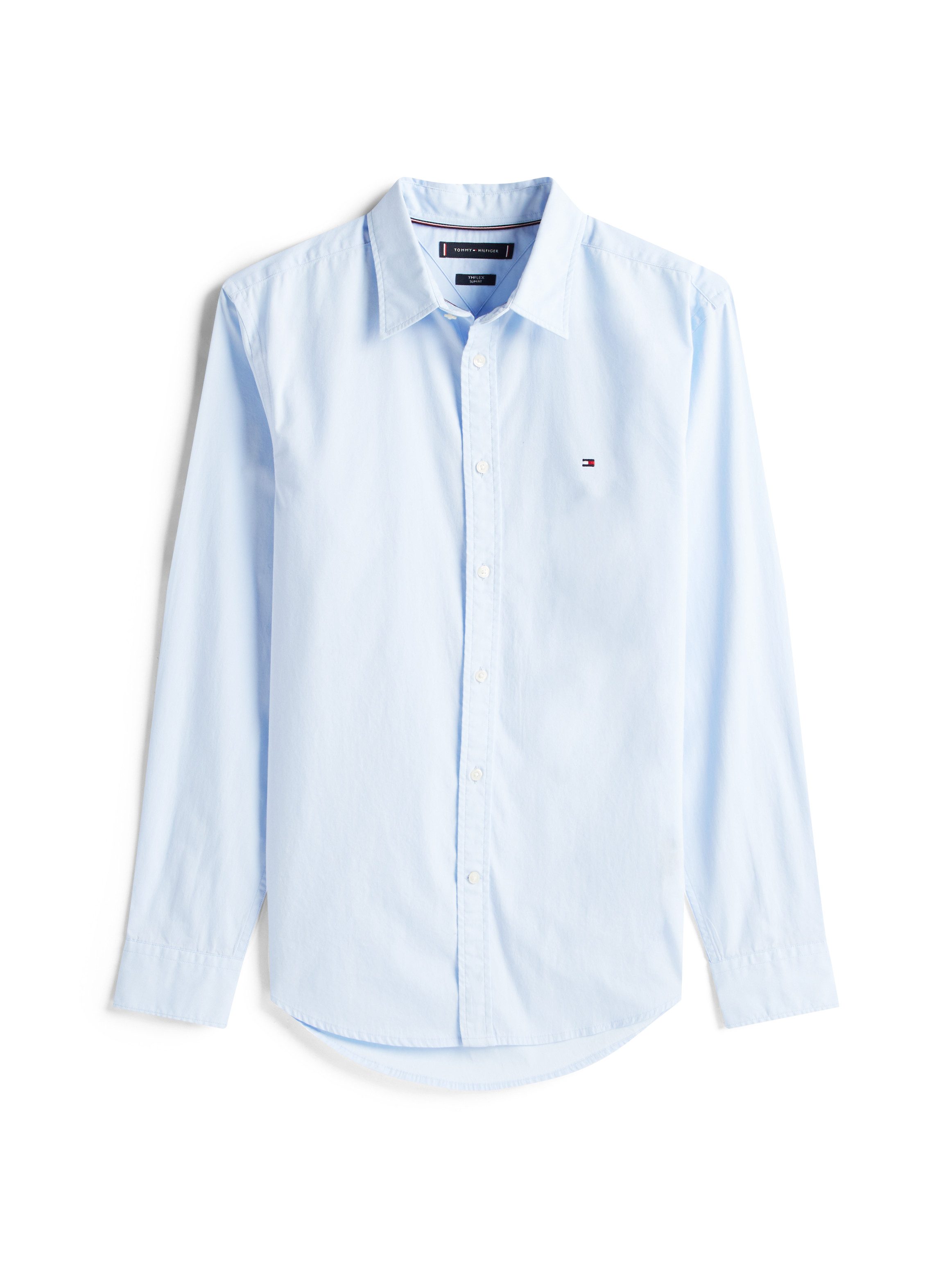 Tommy Hilfiger Langarmhemd FLEX POPLIN SHIRT Slim Fit, Kentkragen, Baumwollqualität – Bild 4 von 5