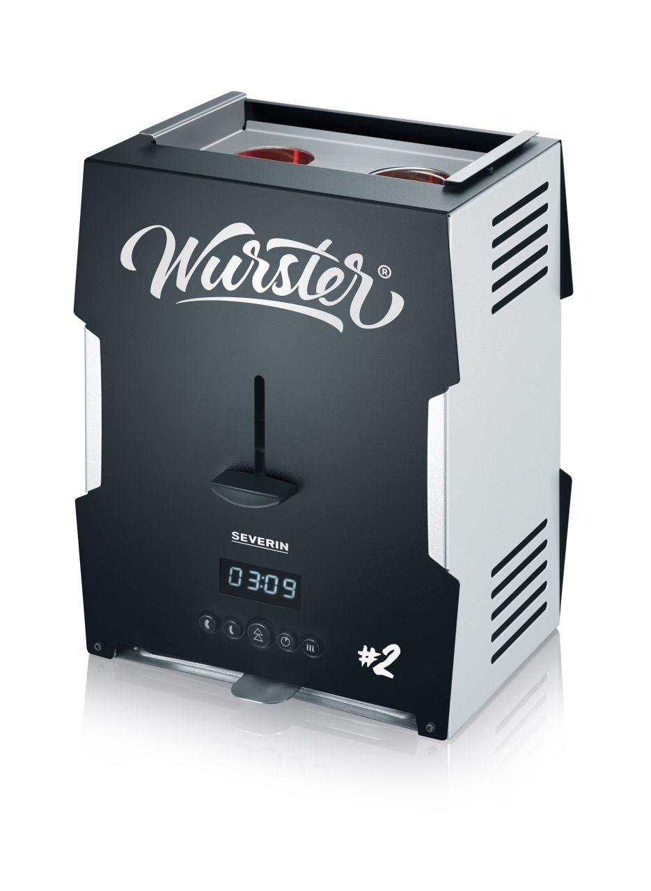Severin Elektrogrill Wurster, 2000 W, Wurster WT 5005: Perfekt gegrillte Würstchen in nur 5 Minuten