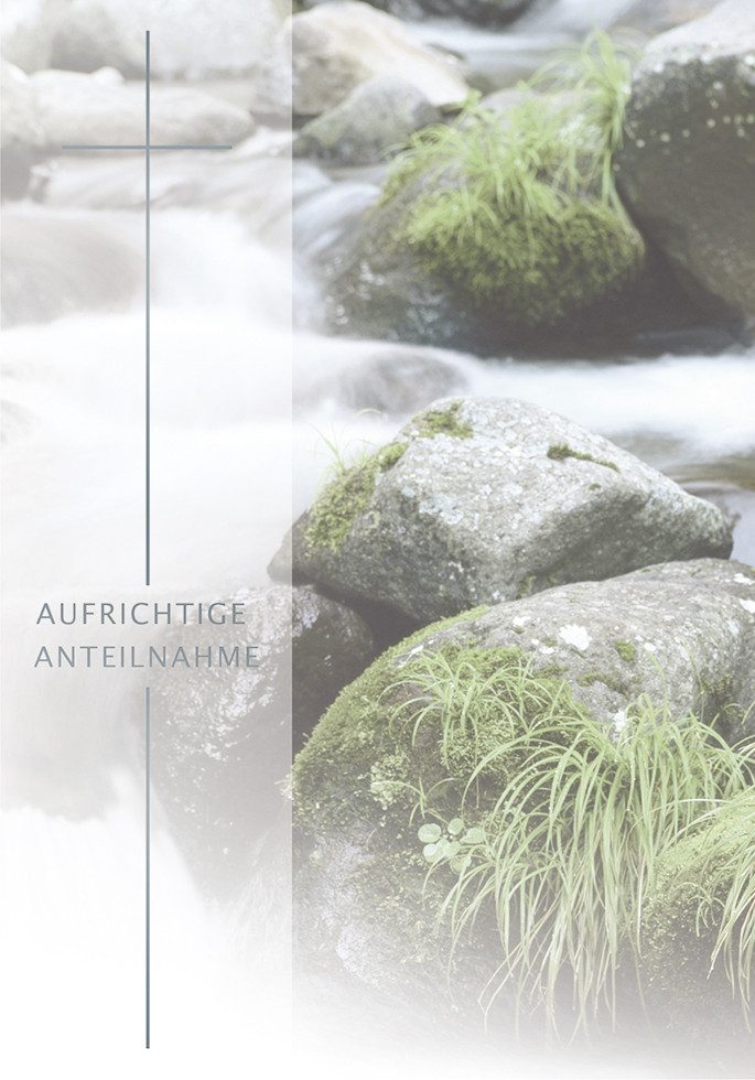 Perleberg Grußkarten Trauer – Beileid – Kondolenz - Beileidskarte im Format 11,5x17cm