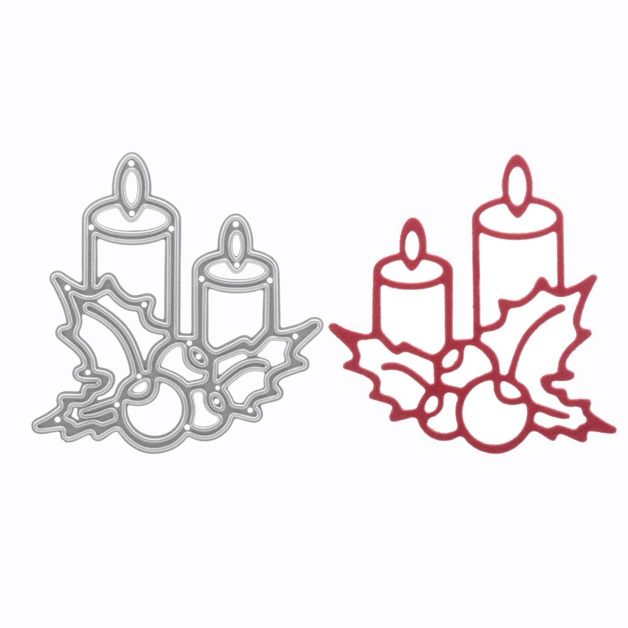 Stanzenshop.de Motivschablone Stanzschablone: Kleiner Adventskranz