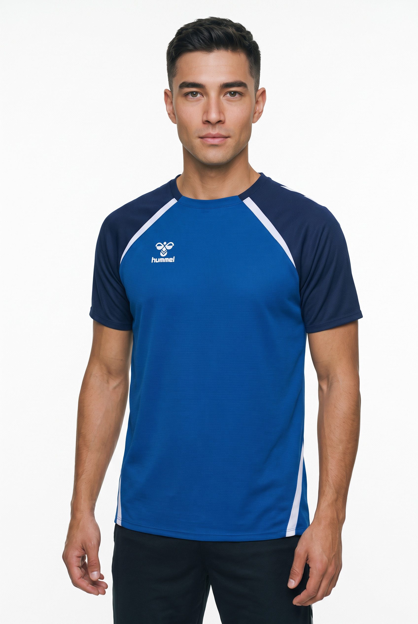 hummel Trainingsshirt HMLLEAD 2.0 JERSEY S/S mit Chevrons auf den Schultern, atmungsaktiv, schnelltrocknend