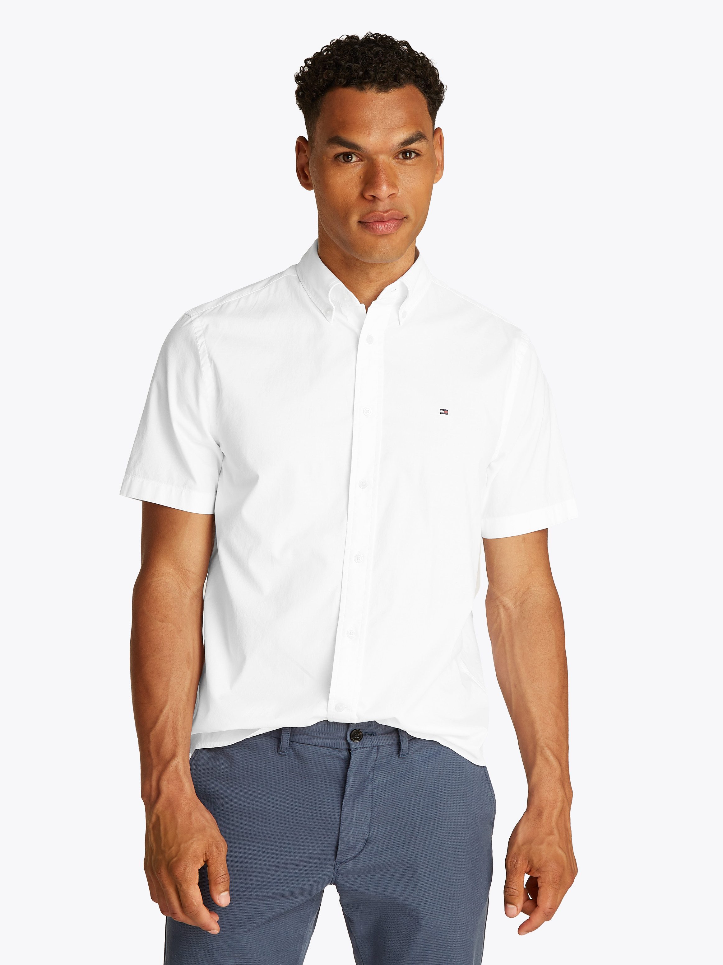 Tommy Hilfiger Kurzarmhemd FLEX POPLIN SOLID günstig online kaufen