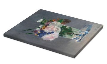 Posterlounge Leinwandbild Édouard Manet, Blumen in einer Kristallvase, Malerei