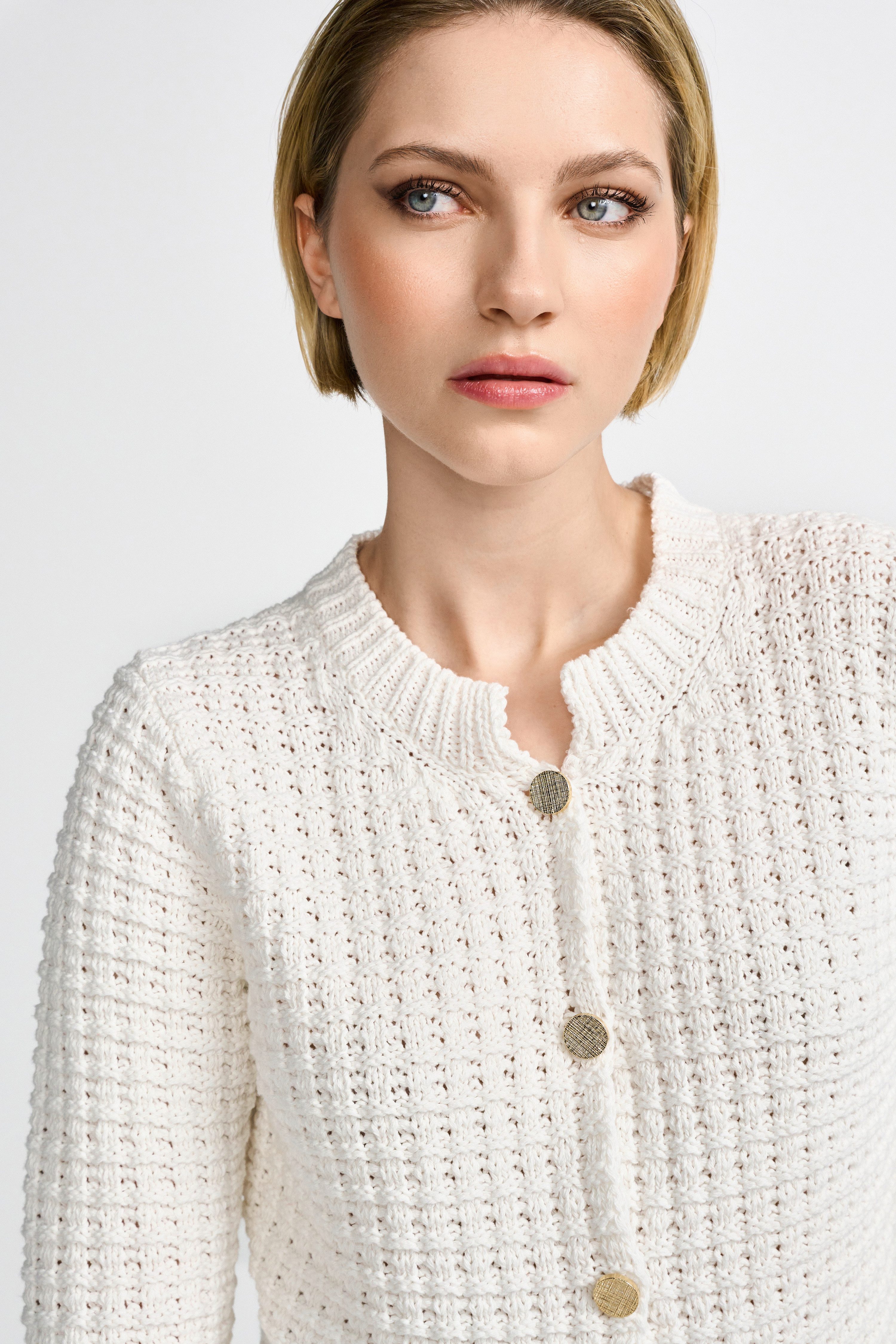 RICHROYAL Strickjacke Mit goldenem Effektgarn an Saum und Ärmeln günstig online kaufen