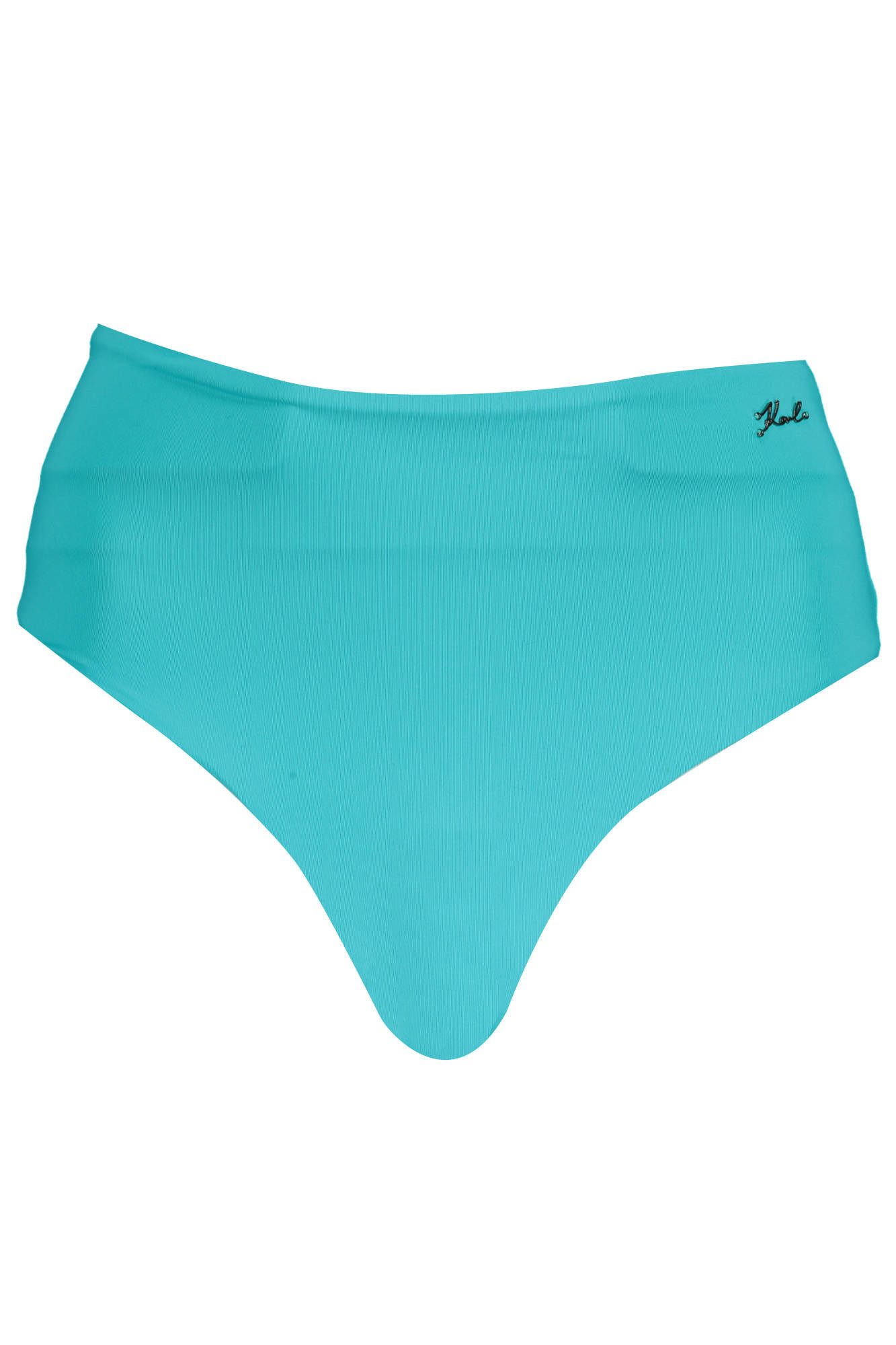 KARL LAGERFELD Badeanzug Eleganter Damen-Badeslip in Blau mit hohem Bund und Kontrastdetails