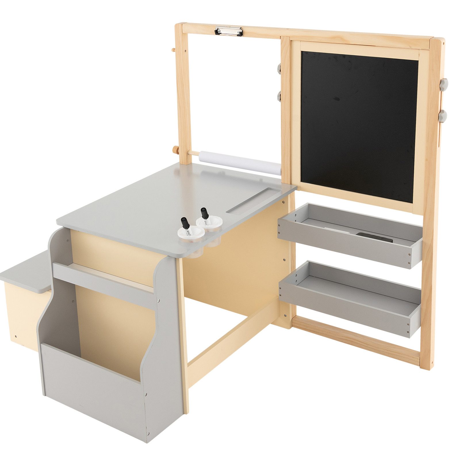 COSTWAY Standtafel 6 in 1 Kinder Staffelei Set, mit Bank günstig online kaufen