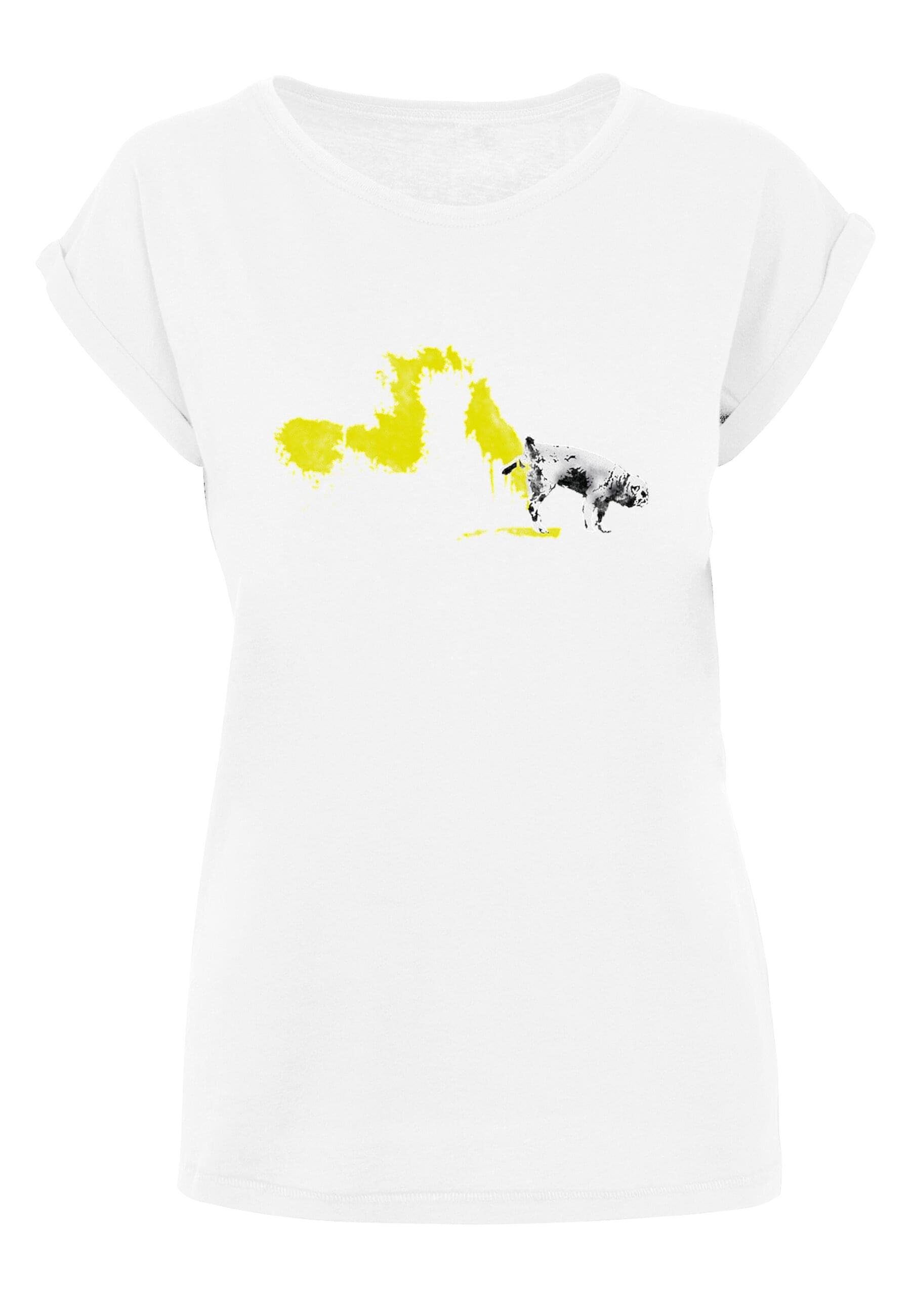 Wizz Dog Merchcode T-Shirt T-Shirt (1-tlg) white Ladies Damen