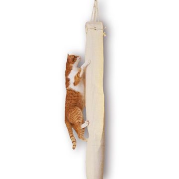 PETGARD Katzen-Hängematte Katzensack Wandkratzbaum Klettersack, aus Sisal mit Wandhalterung 16 x 16 x 150 cm
