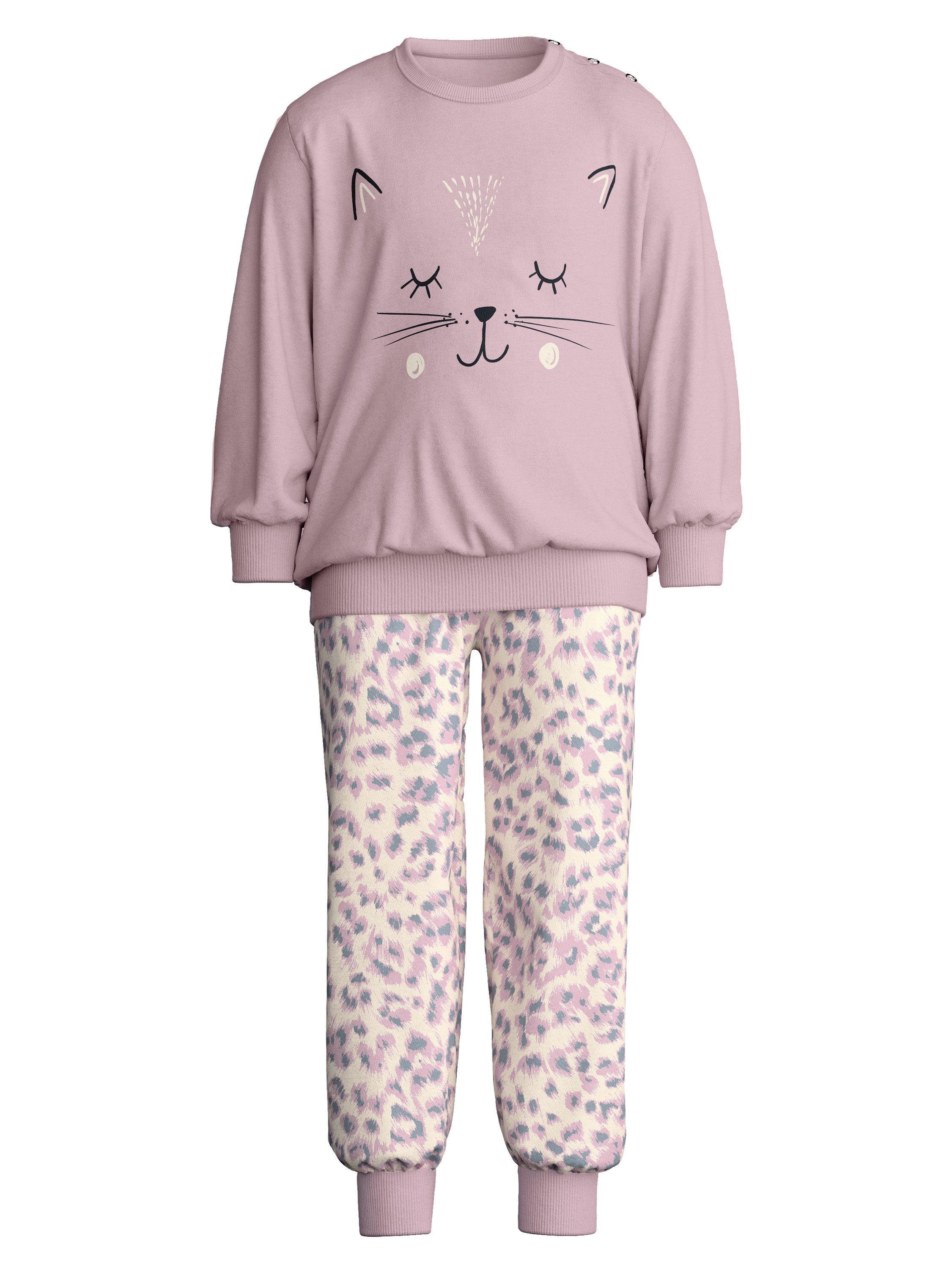 CALIDA Pyjama Toddlers Cat Kinder (2 tlg) weich, bequem mit Bündchen