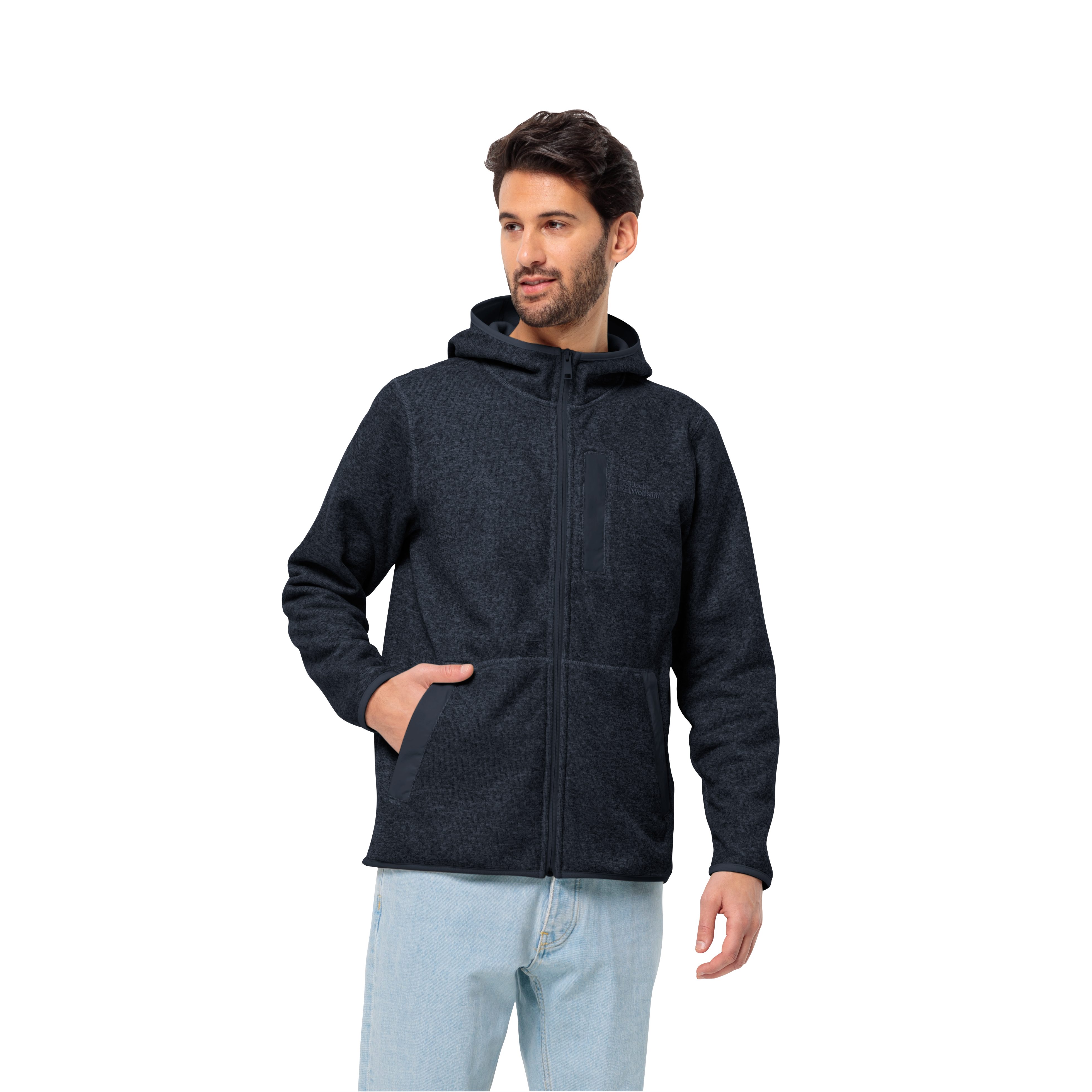 Jack Wolfskin Fleecejacke TANNENSPUR HOODED JKT M Wärmend, winddicht, Überg günstig online kaufen
