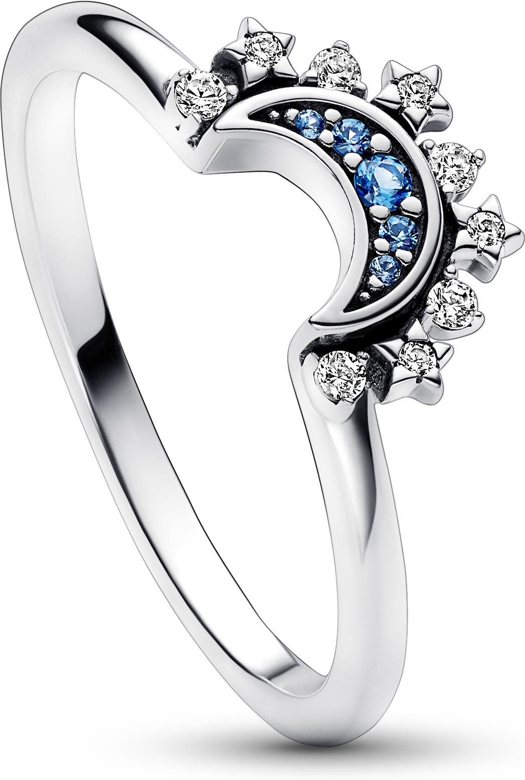 Pandora Fingerring Pandora Himmlisch Funkelnder Blauer Mondring 192675C01 D günstig online kaufen
