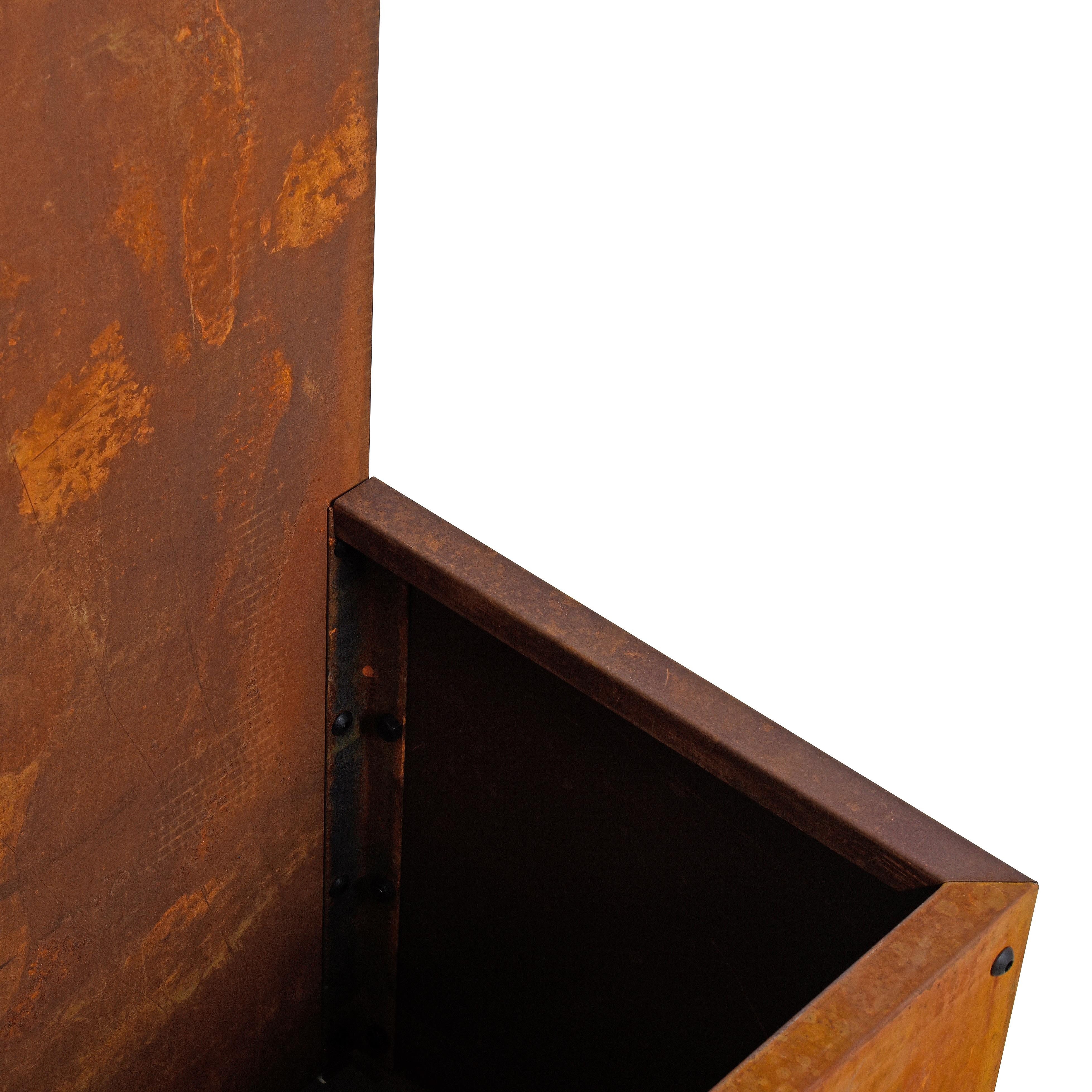 ESTEXO Sichtschutzelement Sichtschutz Rost Metall Gartenzaun 150x50cm Hochbeet Sichtschutzwand